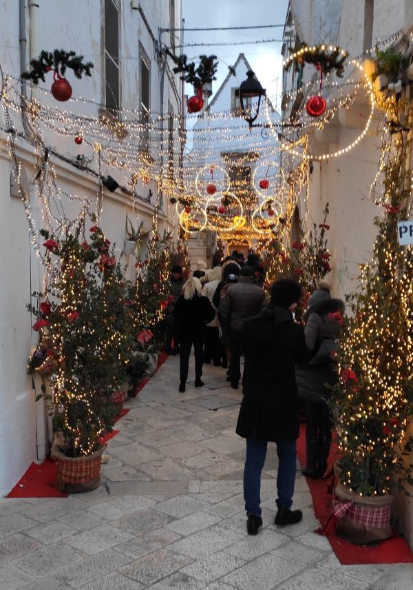 Visita guidata a Locorotondo nella Valle d'Itria, allestimenti per natale