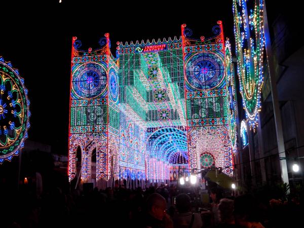 Le luminarie a Scorrano