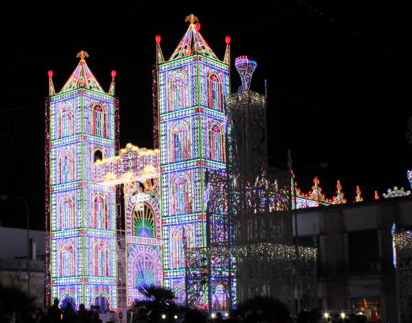 Le luminarie a Scorrano