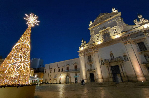 Galatina, Piazza Dante a Natale